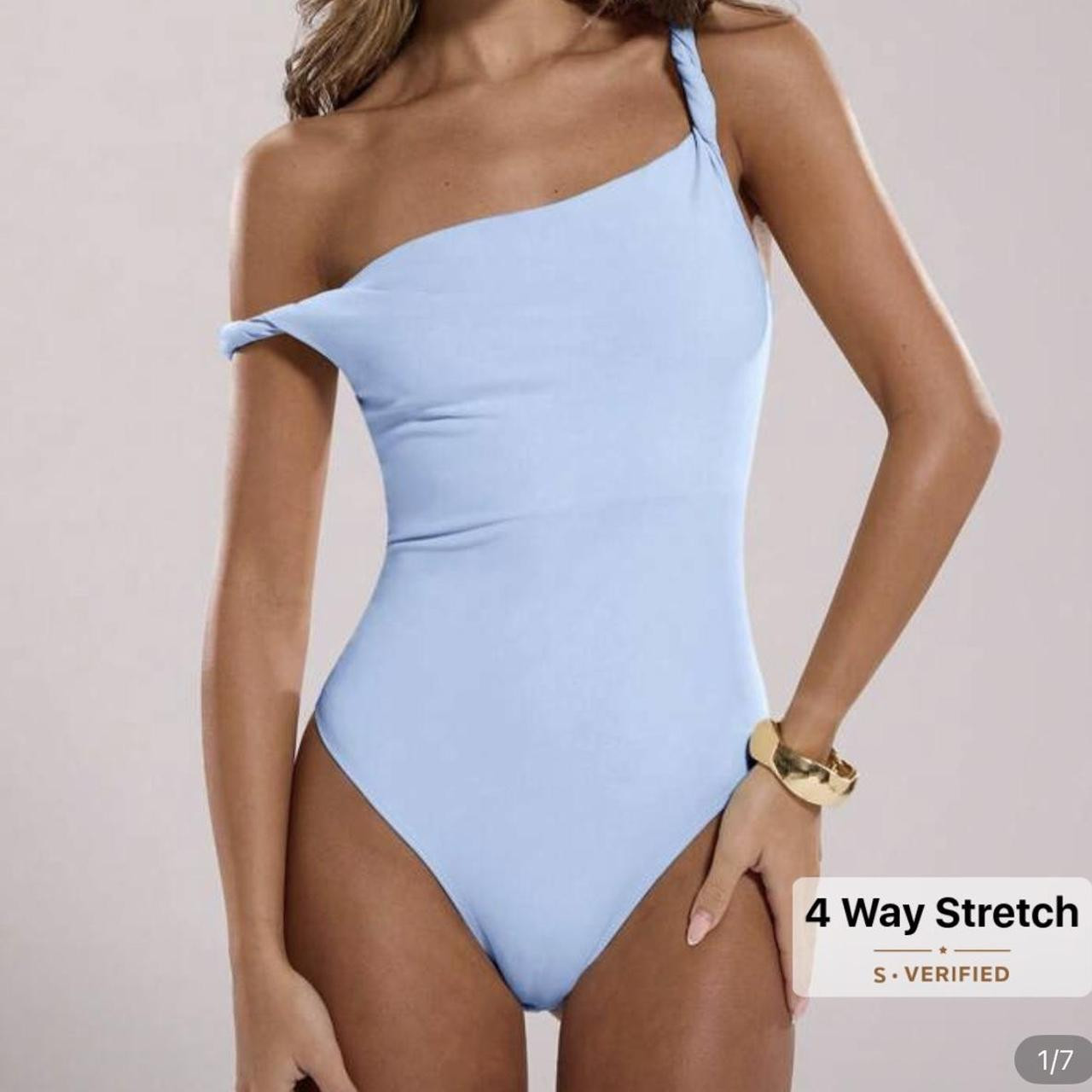 SHEIN Women's Bodysuit - Blue - S | Depop US
