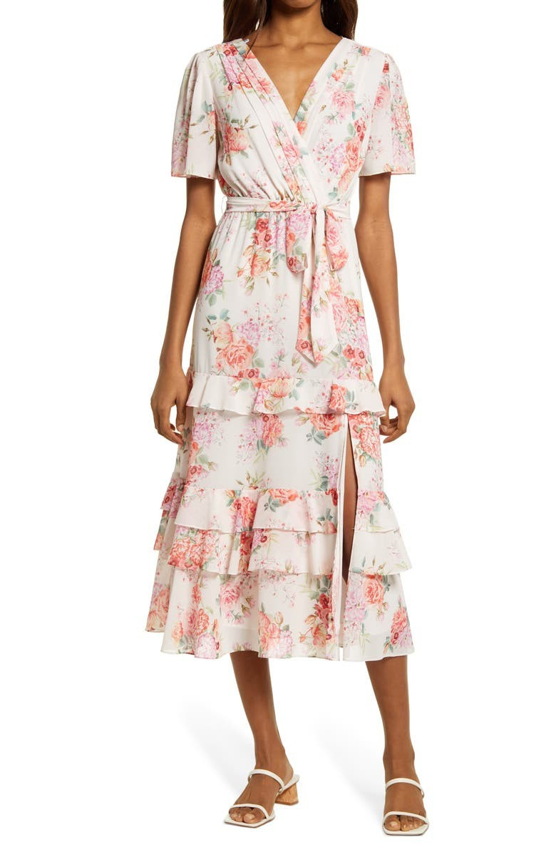 Ever New Floral Tiered Ruffle Dress | Nordstrom | Nordstrom