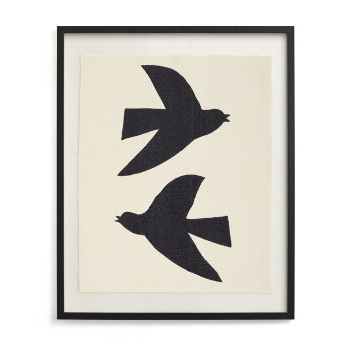 "Birds" - Textile Art by Alexandra Dzh. | Minted