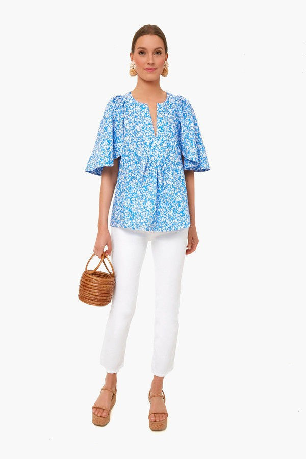 Blooms on Broad Finley Flutter Sleeve Top | Tuckernuck (US)