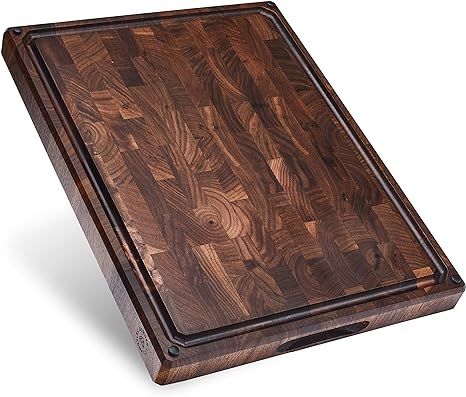 Sonder Los Angeles, Made in USA, Large Thick End Grain Walnut Wood Cutting Board with Non-Slip Fe... | Amazon (US)
