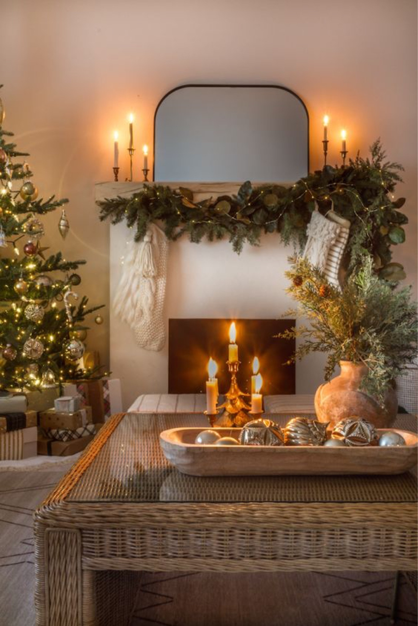 Elevating the cozy vibes this Christmas with neutral tones in my living room decor. Keeping it simple, yet festive. 

Cozy accents | tree decorations | Christmas decor | Christmas living room decor | holiday home decor | seasonal decor | Christmas stockings | Christmas greenery 

#LTKHoliday #LTKhome #LTKSeasonal