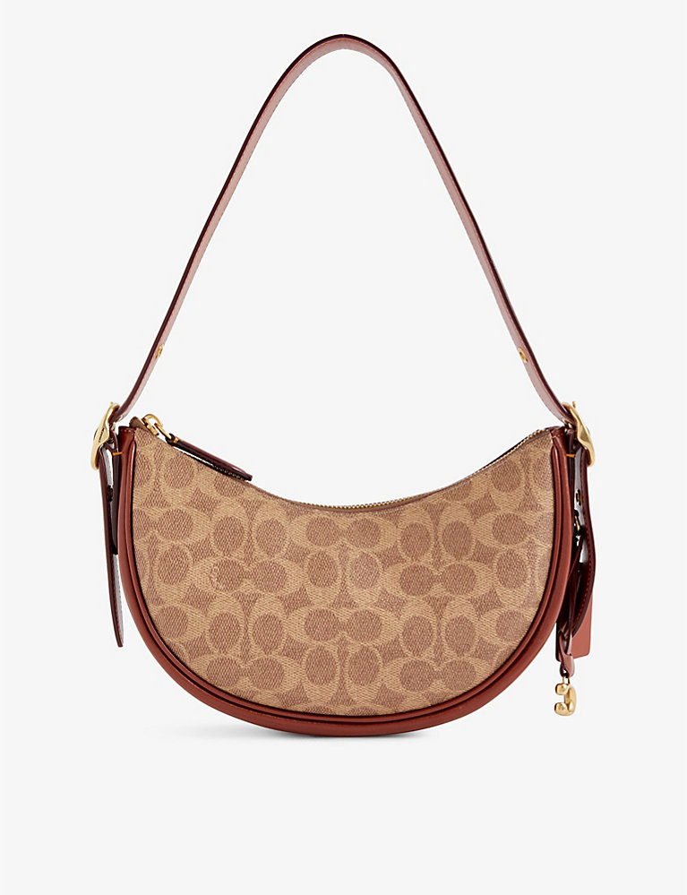 Luna coated-canvas and leather shoulder bag | Selfridges