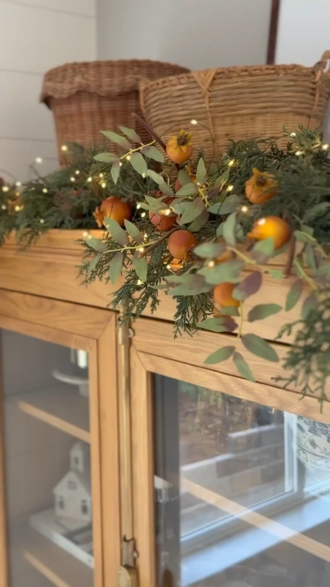 A closer look at our hutch for the holidays! I mixed my favorite faux pomegranate stems within this cedar garland for an organic and whimsical look. It’s perfect to me! These stems are currently 20% off with code PETAL. I love them for fall through winter styling! 

#LTKSaleAlert #LTKHoliday #LTKHome