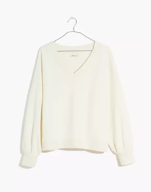 Hemp-Cotton V-Neck Sweatshirt | Madewell