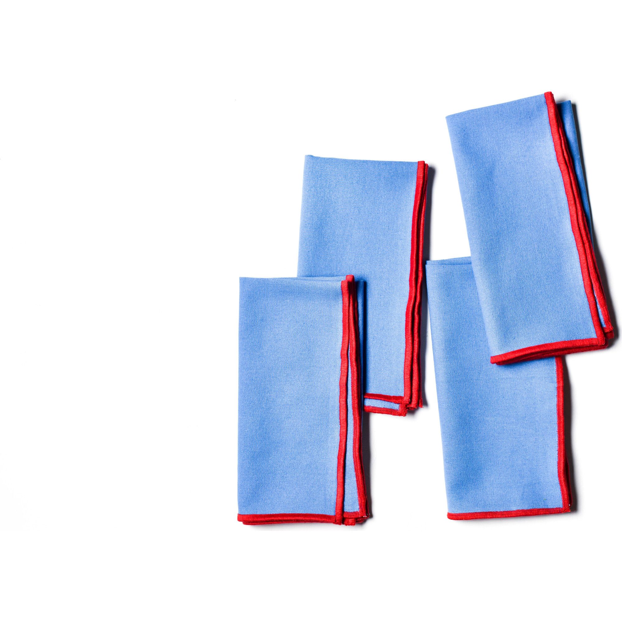 Color Block French Blue and Red Napkin, Set of 4 | Maisonette