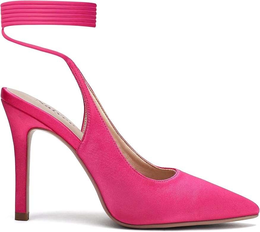 Naiyee Lace up Heels for Women Closed Toe Slingback Heels Pumps Stiletto High Heels Closed Toe He... | Amazon (US)