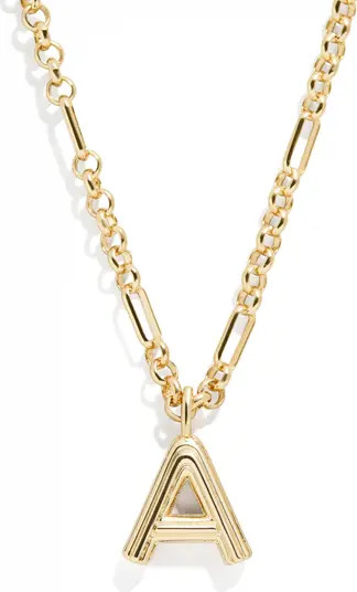 BaubleBar Fiona Initial Pendant Necklace | Nordstrom | Nordstrom