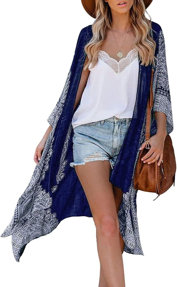 Moss Rose Women Summer Bikini Kimono Bathing Suit Cover Ups for Swimwear | Amazon (US)