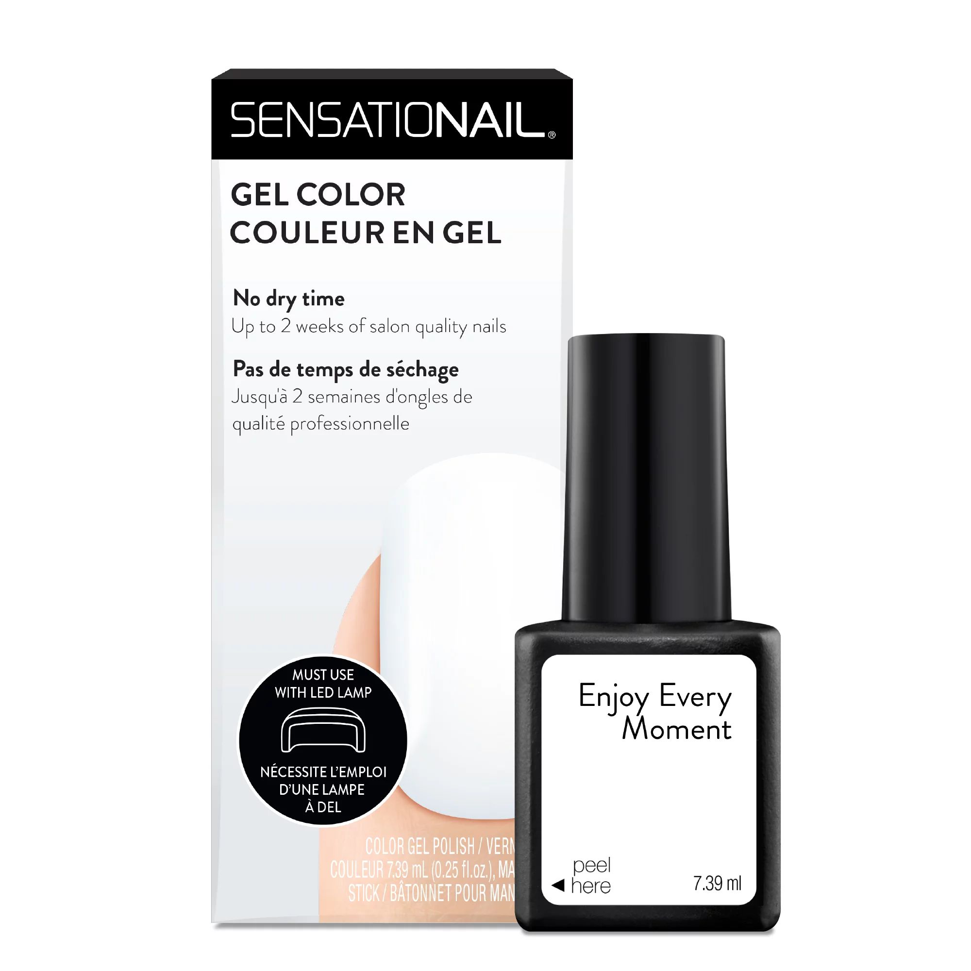 SensatioNail Gel Nail Polish (White), Enjoy Every Moment, 0.25 fl oz | Walmart (US)
