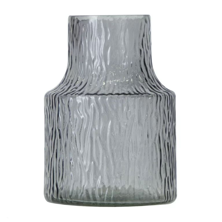 Mainstays 8.5" Clear Wavy Textured Glass Vase - Walmart.com | Walmart (US)