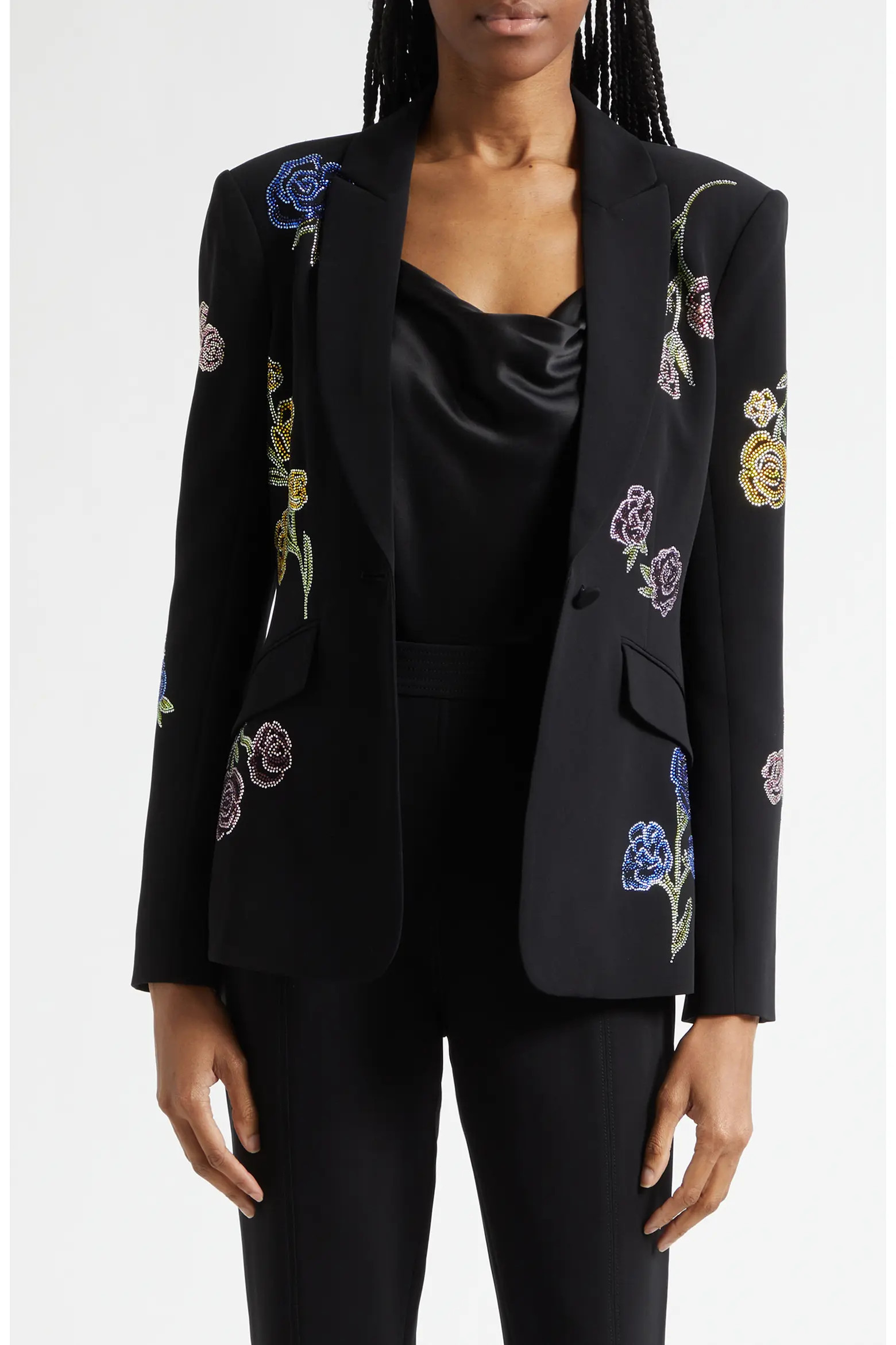 Floral Ribbons Diamante Crepe Jacket (Women) | Nordstrom | Nordstrom