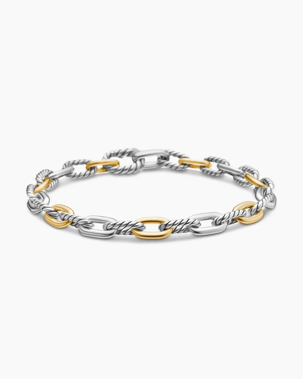 David Yurman | DY Madison Chain Bracelet in Sterling Silver with 18K Yellow Gold, 5.5mm | David Yurman