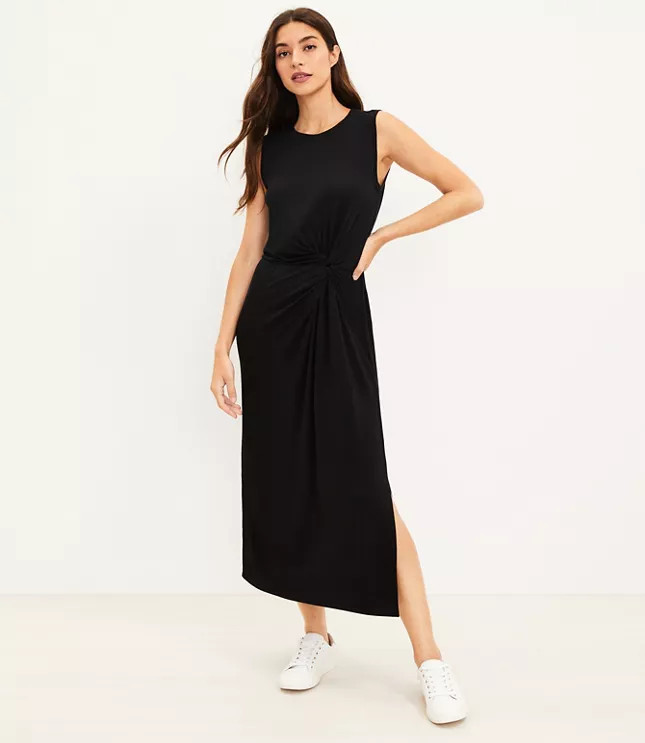 Lou & Grey Signaturesoft Lite Knotted Midi Dress | LOFT