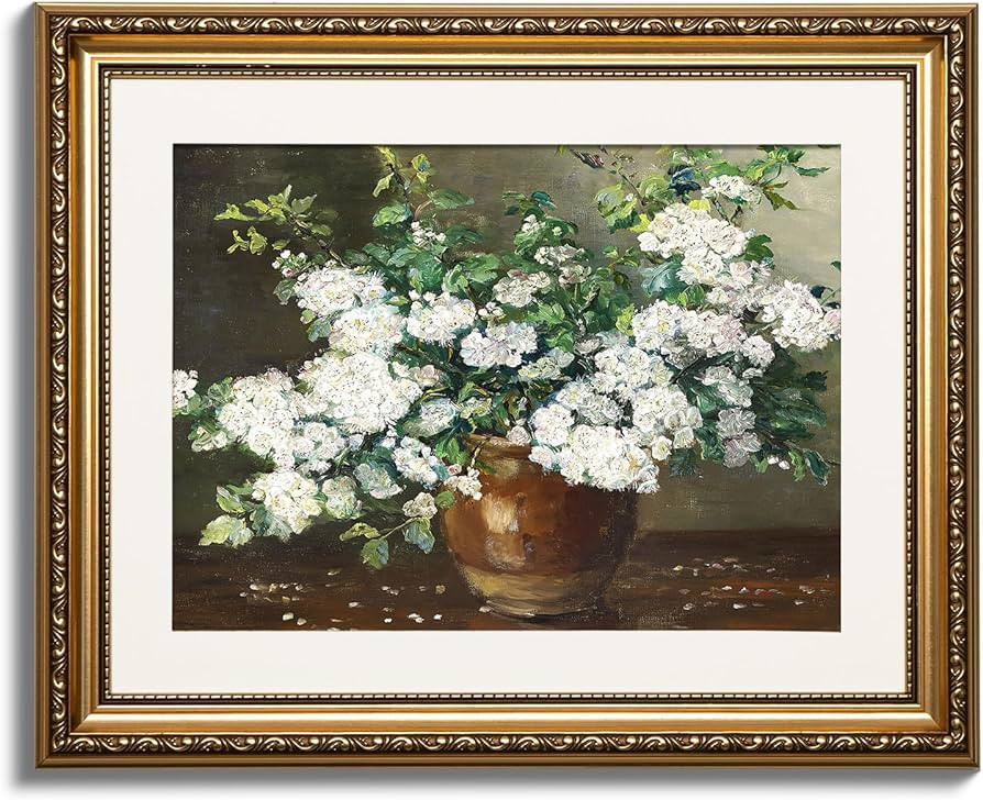 ARPEOTCY Vintage Gold Framed Wall Art, Nature Floral Flowers Retro Paintings, Canvas Prints Artwo... | Amazon (US)