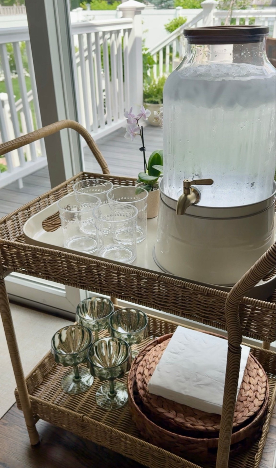 Summer bar cart inspo with affordable outdoor finds 

#LTKHome #LTKdayinmylife #LTKSeasonal