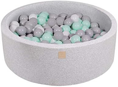 MEOWBABY Foam Ball Pit 35 x 11.5 in /200 Balls Included ∅ 2.75in Round Ball Pit for Baby Kids S... | Amazon (US)