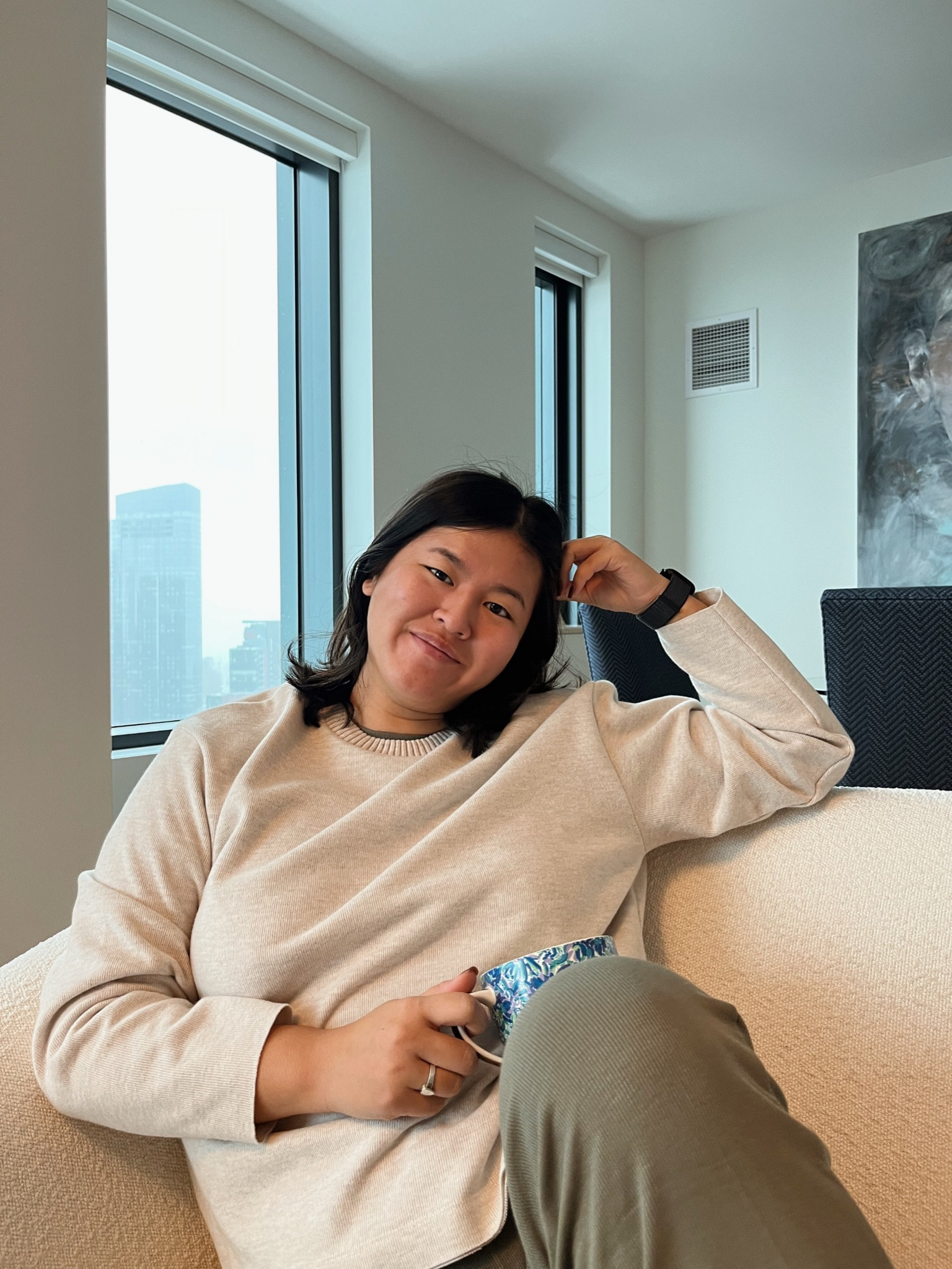 Snowy days call for cozy mornings in drinking hot cocoa ❄️

Wearing a size medium in the pants. Top is Zara wearing a size large  

#LTKSeasonal #LTKStyleTip #LTKHome