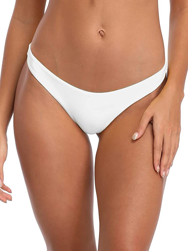 RELLECIGA Women's Cheeky Brazilian Cut Bikini Bottom | Amazon (US)