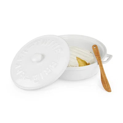 Ceramic Brie Baker & Acacia Wood Spreader Set | Wayfair North America