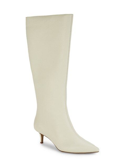 Saks Fifth Avenue Cici Point-Toe Leather &amp; Suede Knee-High Boots on SALE | Saks OFF 5TH | Saks Fifth Avenue OFF 5TH