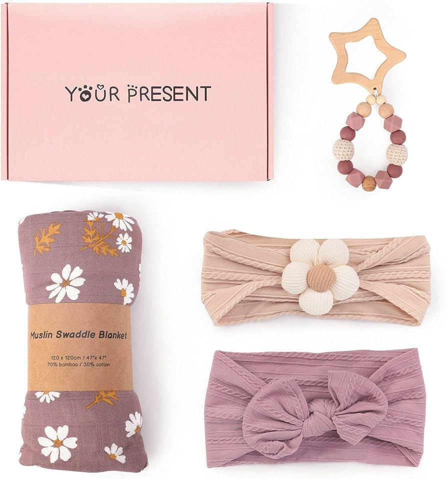 Baby Girl Gifts, Baby Shower Gifts for Girls, New Born Baby Girl Gift Basket with Essential Baby ... | Amazon (US)