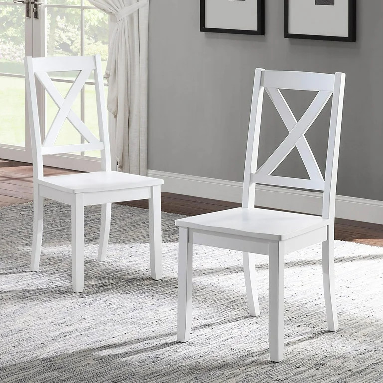 Better Homes & Gardens Maddox Crossing Dining Chairs, Set of 2, White | Walmart (US)