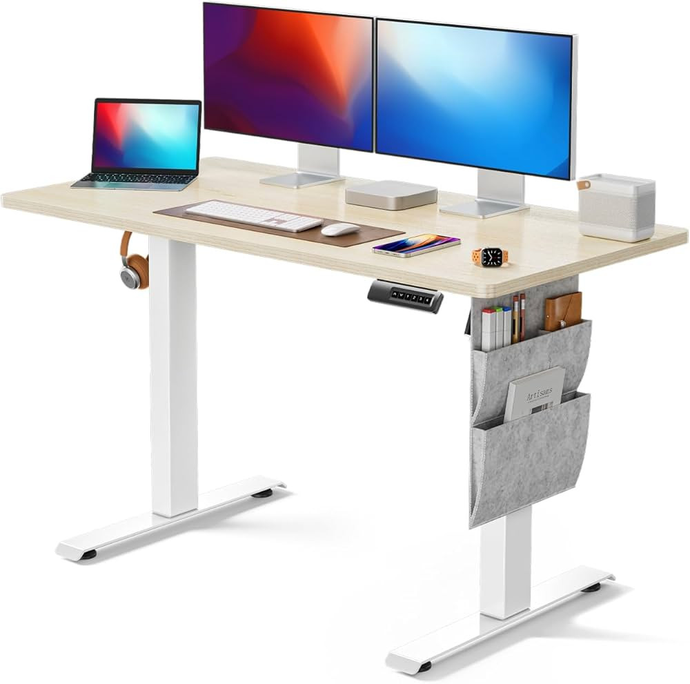 Amazon.com: Marsail Standing Desk Adjustable Height Home Office Desk,‎48x24 Inch Electric Stand... | Amazon (US)