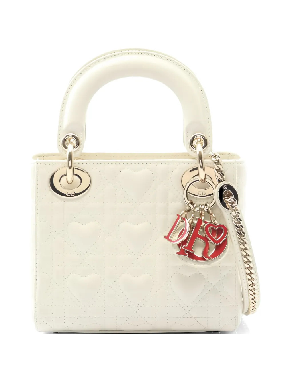Christian Dior Pre-Owned 2010s mini Lady Dior Cannage leather tote bag - Neutrals | Farfetch Global