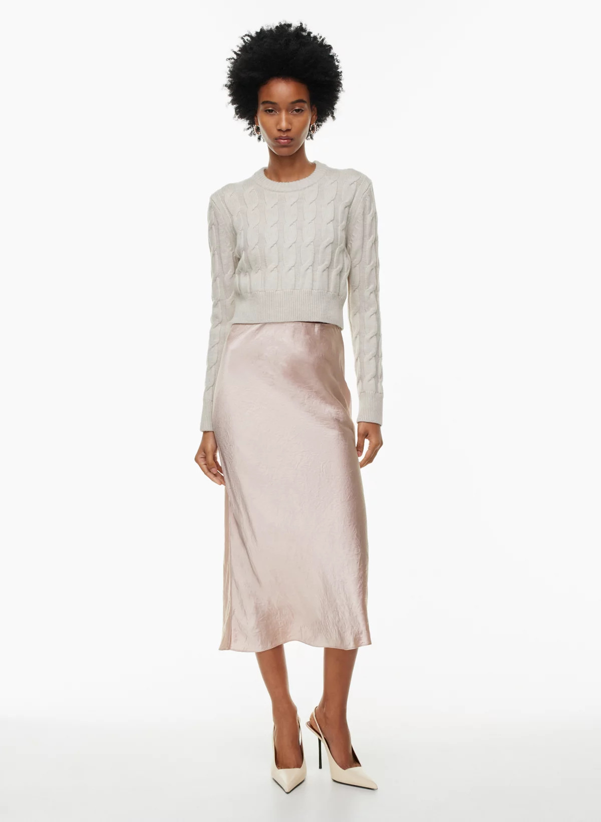 SLIP SATIN MAXI SKIRT | Aritzia