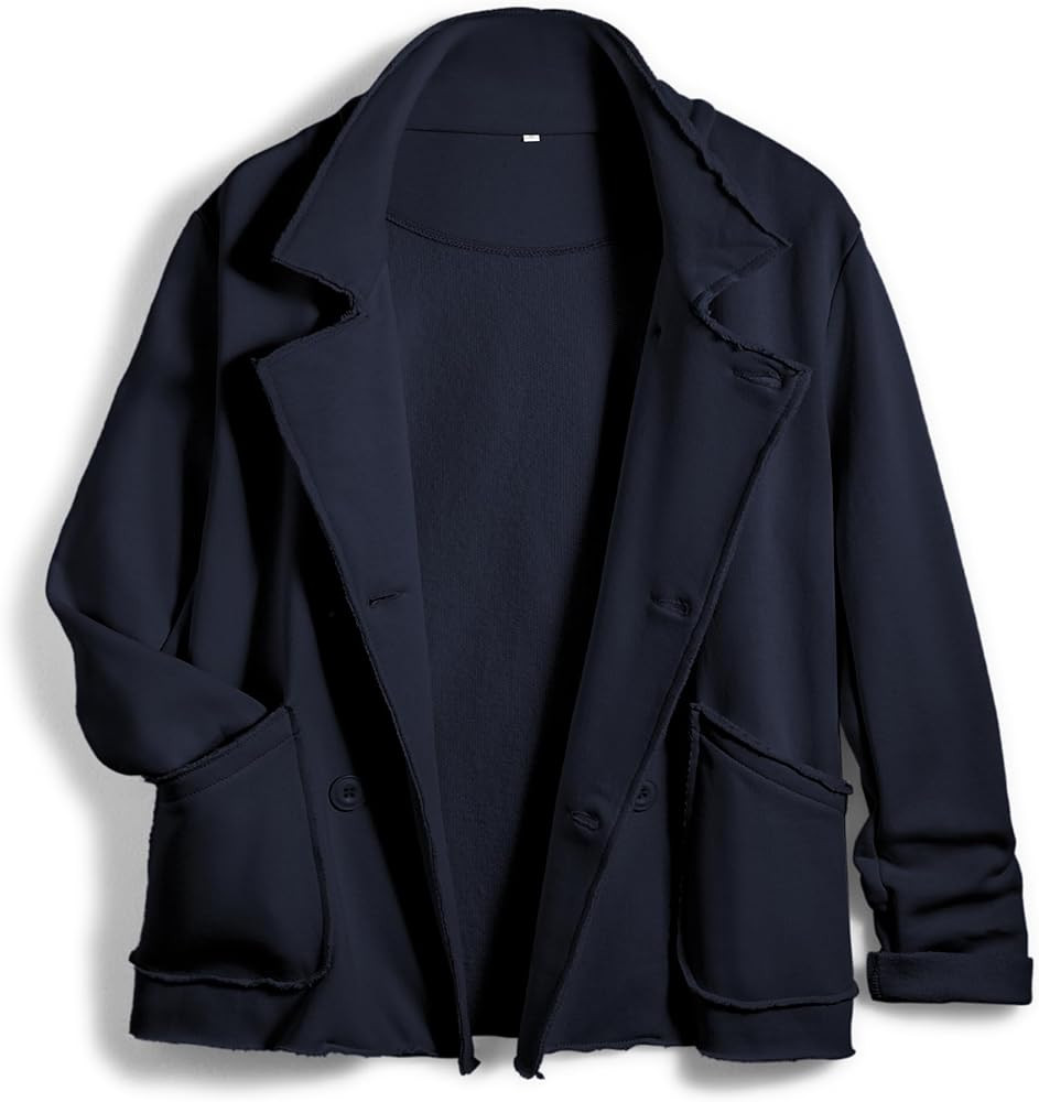 Women Warm Pea Coat Notched Lapel Neck Cropped Double Breasted Button Down Trench Overcoat Jacket... | Amazon (US)