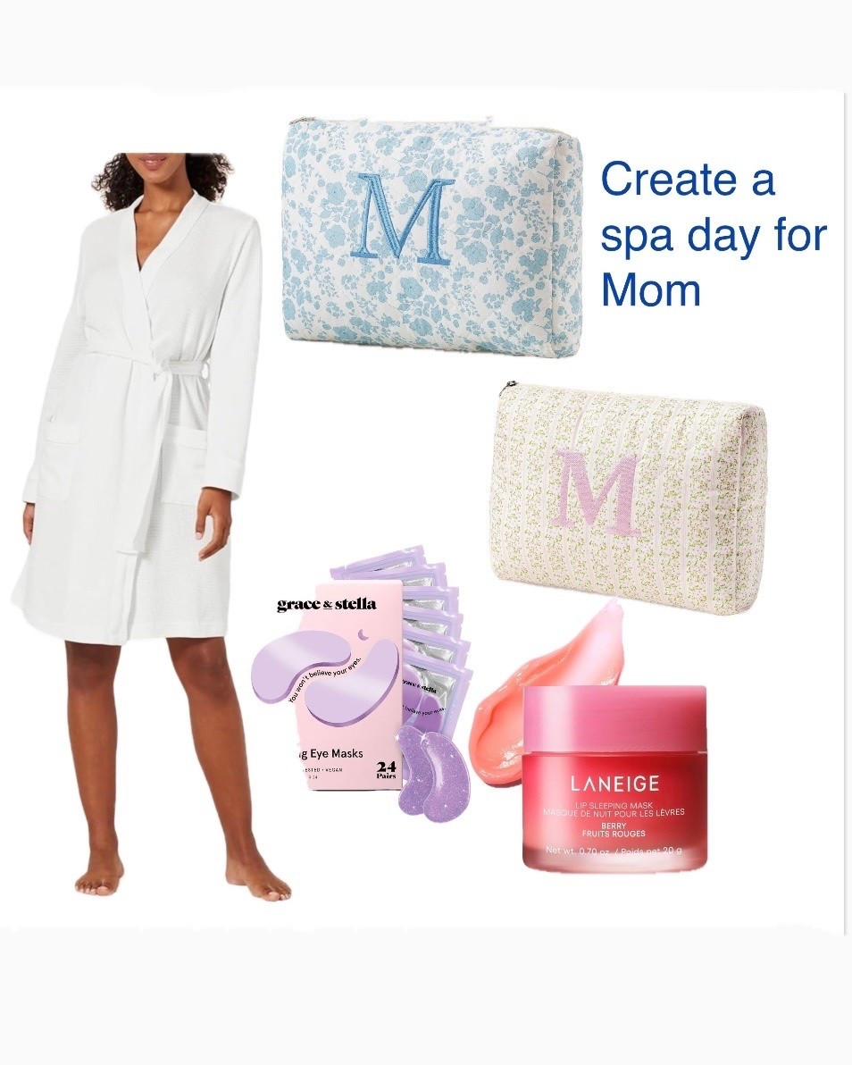 Create a great stay at home spa day for Mom🩷
#lipmask #makeup bag
#eye patches # robe

#LTKMothersDay #LTKselfcare