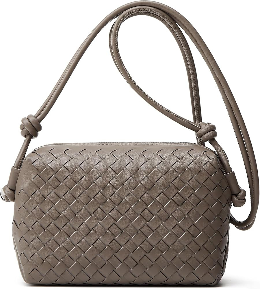 Woven Crossbody Bags for Women Trendy: Vegan Leather Purse for Daily Use - Small Crossbody Purse ... | Amazon (US)