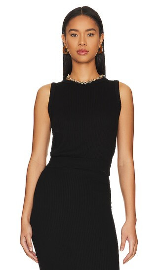 Cordell Cropped Tank in Black | Revolve Clothing (Global)