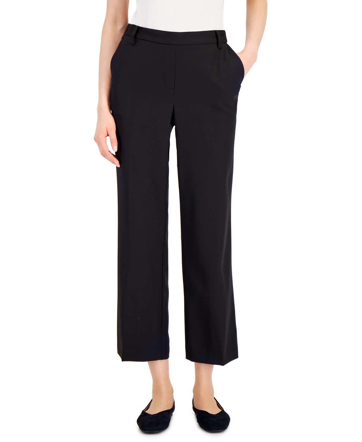 Alfani Petite Pull-On Wide-Leg Trousers, Created for Macy's | Macys (US)