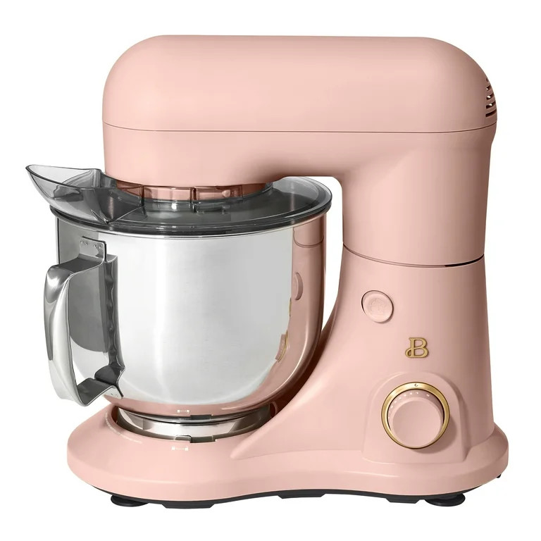 Beautiful 5.3 Qt Stand Mixer, Rose with Flat Beater, Dough Hook, Balloon Whisk - Walmart.com | Walmart (US)