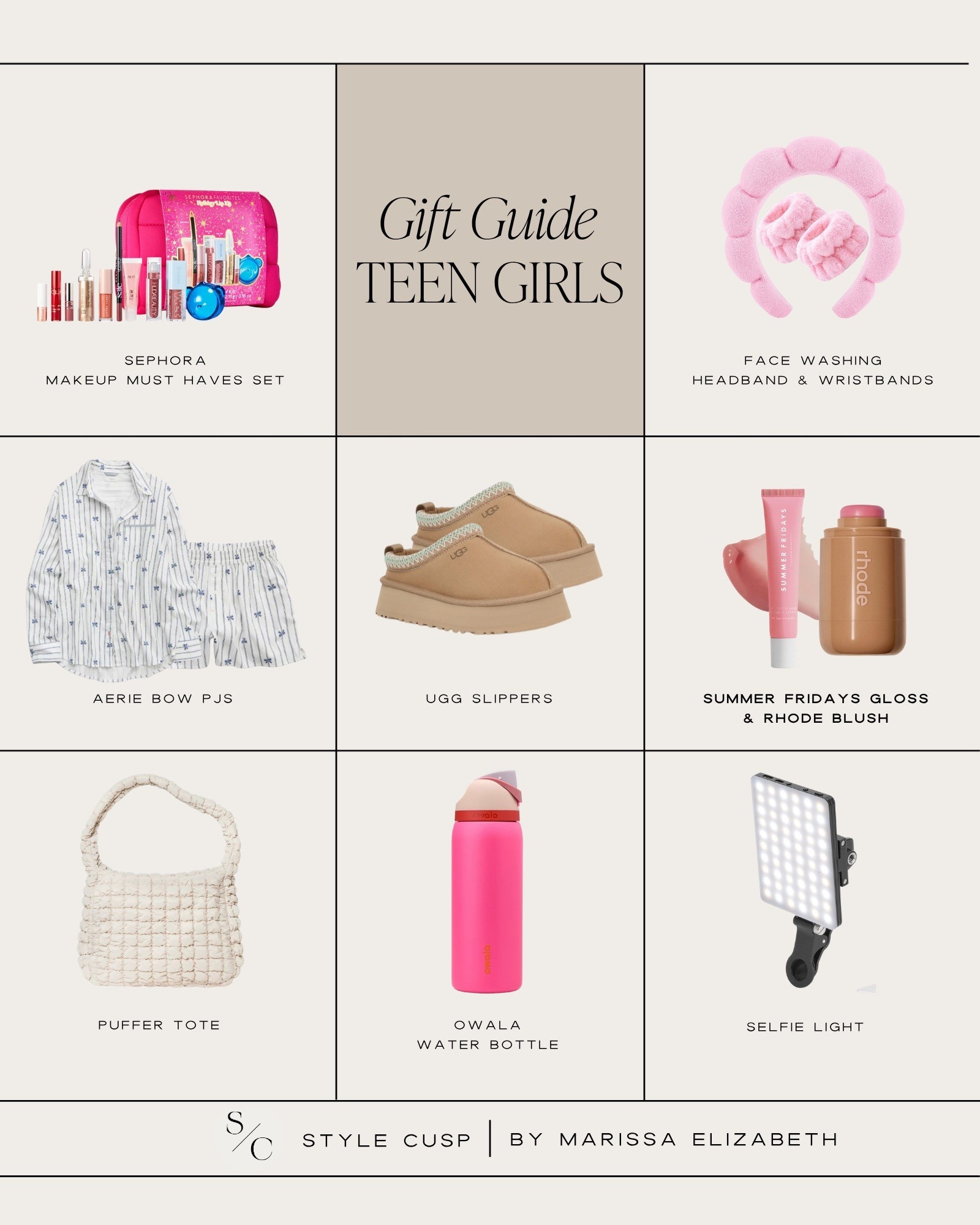 GIFT GUIDE | Teen Girls 🎁 gift ideas for teens, teen girl, Sephora makeup, makeup gift set, selfie light, owala, uggs, rhode blush, skincare

#LTKHoliday #LTKGiftGuide #LTKselfcare