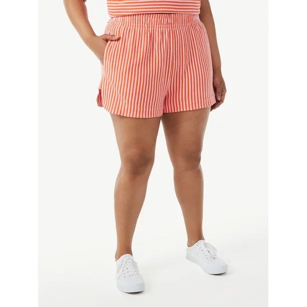 Free Assembly Women's Cotton Shorts with Side Slits | Walmart (US)