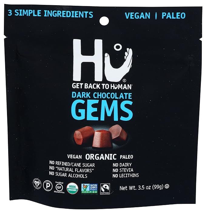 Hu Kitchen Organic Dark Chocolate Gems, 3.5 OZ | Amazon (US)