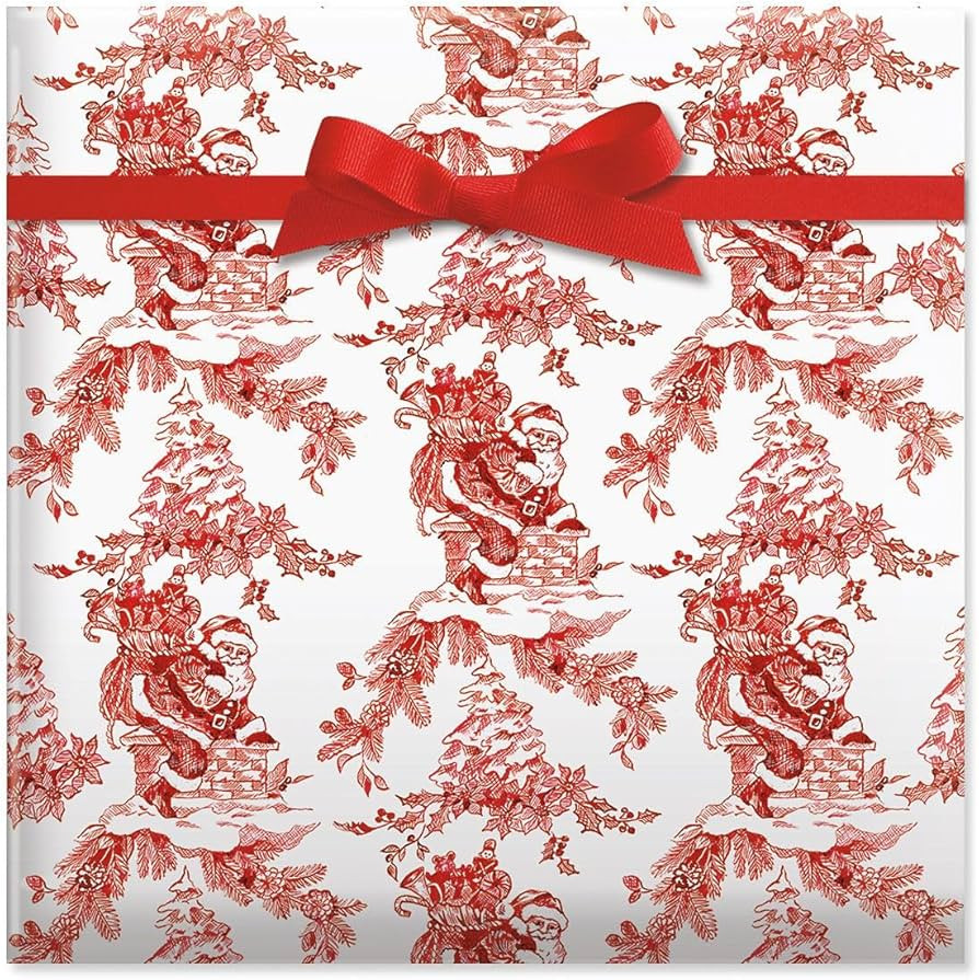 Current Toile Santa Jumbo Rolled Christmas Gift Wrap, Premium Semi-Gloss 23-Inch x 32-Foot Wrappi... | Amazon (US)