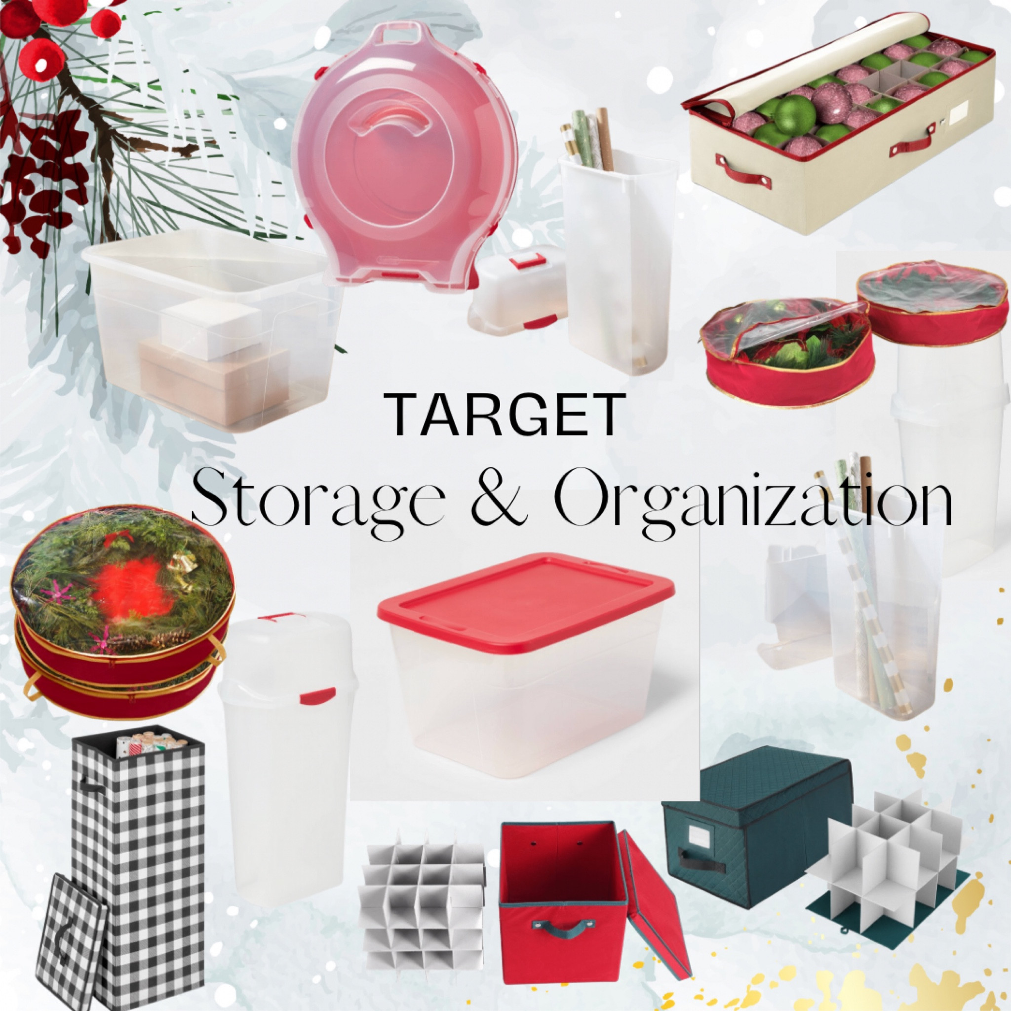 On sale now! Storage for your ornaments, wreaths, Christmas decorations, wrapping paper rolls, ribbons and bows! #storage #organizationbin #organizer 

#LTKSeasonal #LTKHoliday #LTKhome