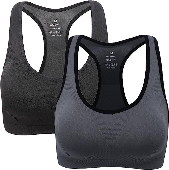 MIRITY Women Racerback Sports Bras - High Impact Workout Gym Activewear Bra | Amazon (US)