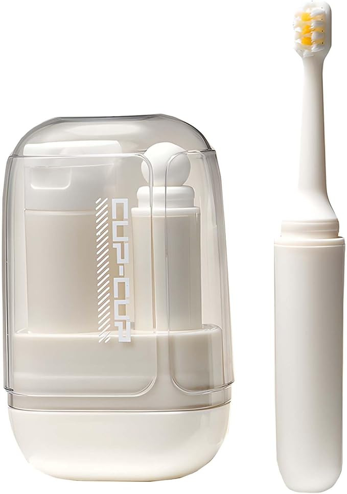 3-in-1 Toothbrush Travel Case Kit - Foldable with Mouthwash Cup, Toothpaste Dispenser, Portable T... | Amazon (US)