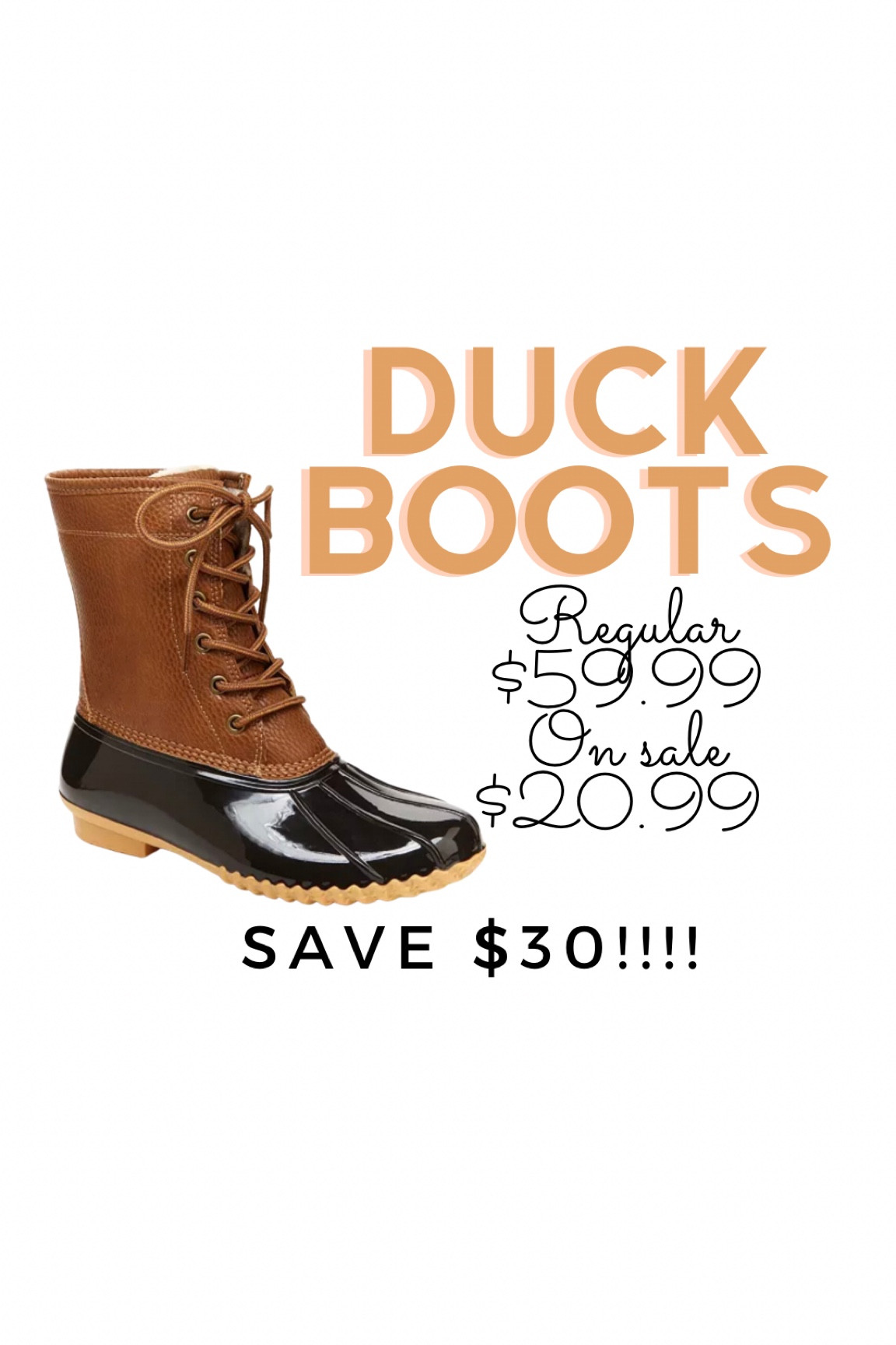 Duck boots sales on sale