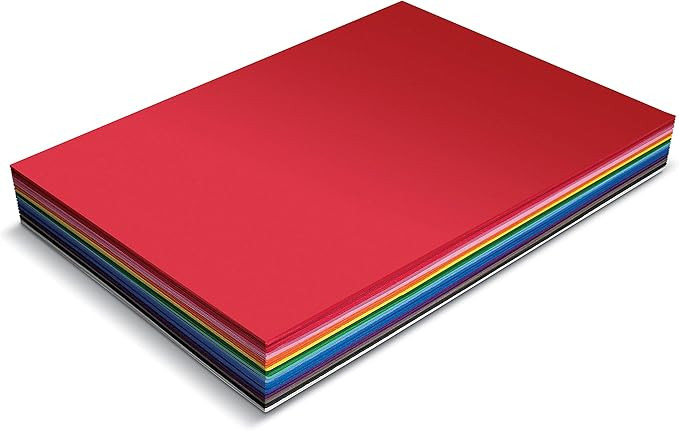 20 Pack EVA Foam Sheets, Extra Large Sheet Size, 12 x 17.5 Inch, Assorted Colors (20 Colors), 2mm... | Amazon (US)