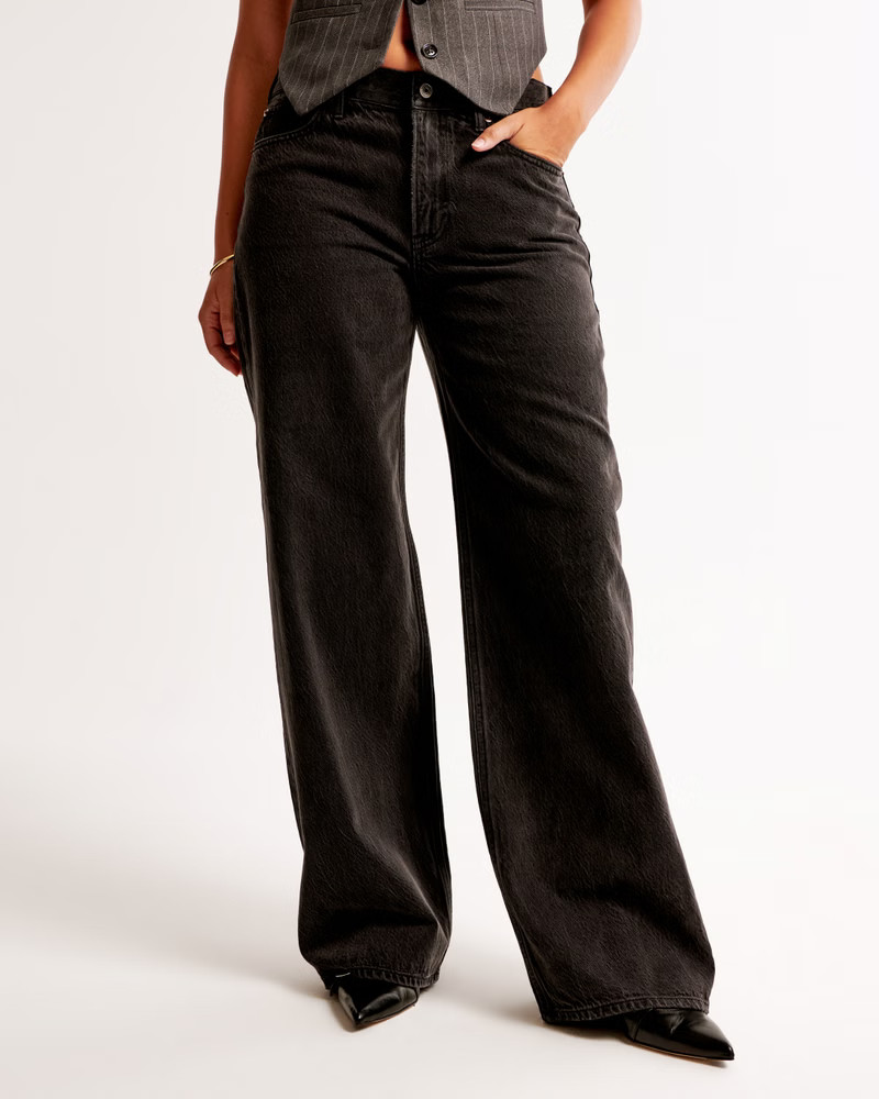 Women's Curve Love Low Rise Ultra Loose Jean | Women's Bottoms | Abercrombie.com | Abercrombie & Fitch (US)