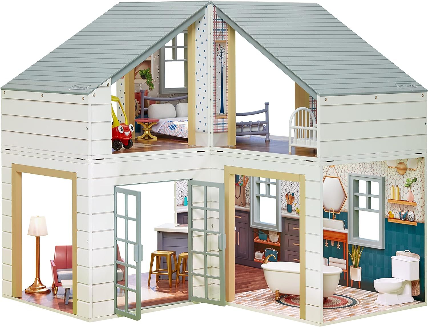 Little Tikes® Real Wood Stack ‘n Style™ Dollhouse with 14 Accessories and Many Combinations ... | Amazon (US)