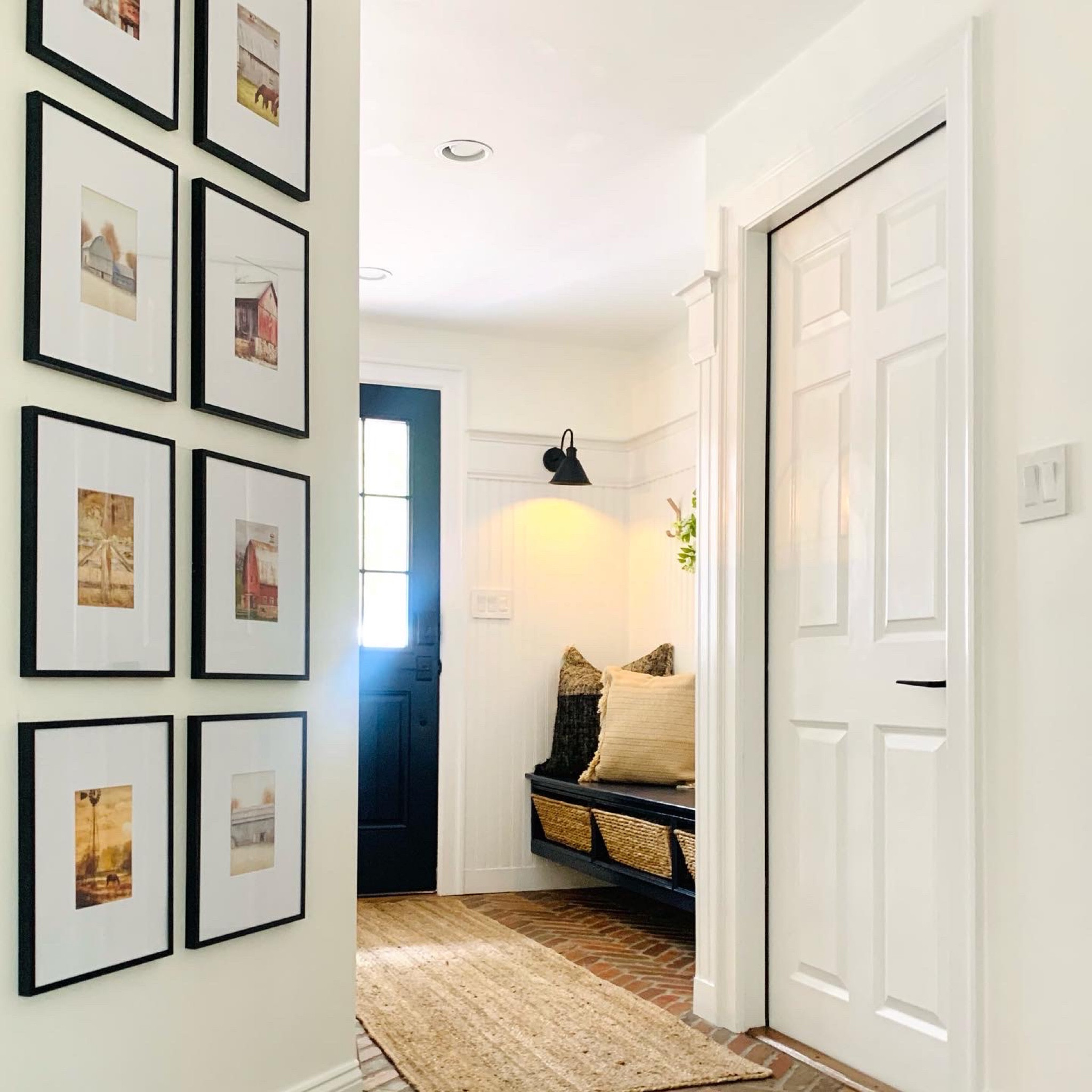 Mudroom decor!
Battery operated sconces, gallery wall frames, runner, pillow inserts, decorative pillows.

#LTKFind #LTKstyletip #LTKhome