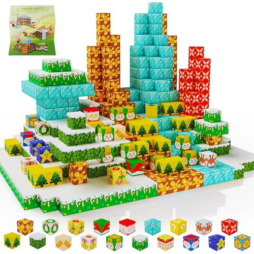 100pcs Magnetic Blocks ,Mine World Magnet Building Blocks Craft,Magnetic Cubes for Kids Magnetic Building Blocks for Boys and Girls 3+, Magnetic Toys, Magnetic Building Cubes 0.8IN,Puzzles Toys | Amazon (US)