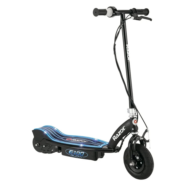 Razor E100 Glow Electric Scooter for Kids Age 8+, LED Light-Up Deck, 8" Air-filled Front Tire, Up... | Walmart (US)